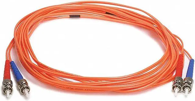 Alt view image 3 of 4 - Monoprice Fiber Optic Cable - 5 Meter - Orange | ST/ST, UL, 62.5/125 Type, MultiMode, Corning, OFNR Jacket (Optical Fiber, Non-conductive, Riser)