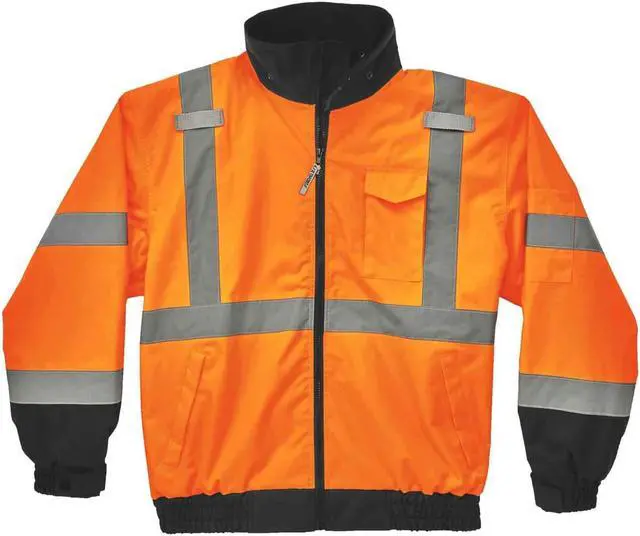 Main image of 8379 2XL Orange Type R Class 3 Fleece Lined Bomber Jacket