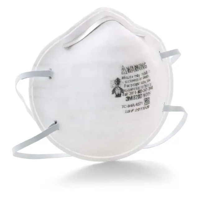 Alt view image 2 of 2 - N95 Particle Respirator 8200 Mask, 20/Box