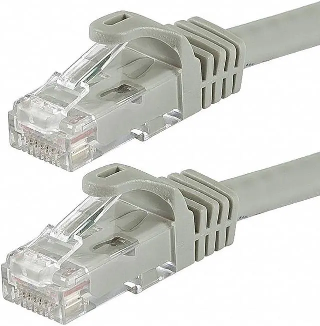 Alt view image 4 of 18 - Monoprice Cat6 Ethernet Patch Cable - 50 Feet - Gray | Network Internet Cord - RJ45, Stranded, 550Mhz, UTP, Pure Bare Copper Wire, 24AWG - Flexboot Series