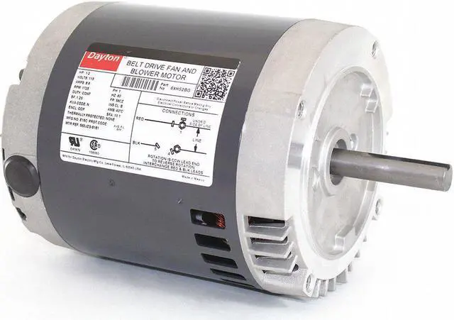 Alt view image 2 of 3 - DAYTON 6XH52BG Belt Drive Mtr, SplitPh, ODP, 1/2HP, 1725rpm