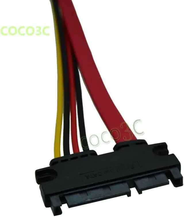 Alt view image 3 of 4 - 0.5M 2.5" / 3.5" Hard Disk sata port cable 22 Pin SATA male port to 22 ( 7+15 ) pin SATA male port Cable