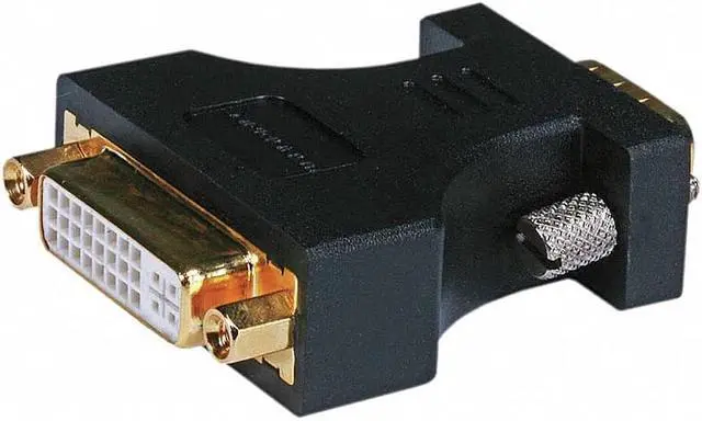 Alt view image 7 of 8 - Monoprice HD15(VGA) Male to DVI-A Female Adapter (Gold Plated Connector) For Use With Analog DVI Monitors