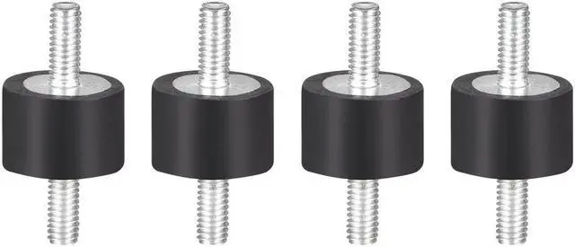 Main image of D15 x H10 Rubber Vibration Isolator Mounts Shock Absorber with M4 x 10mm Studs 4pcs