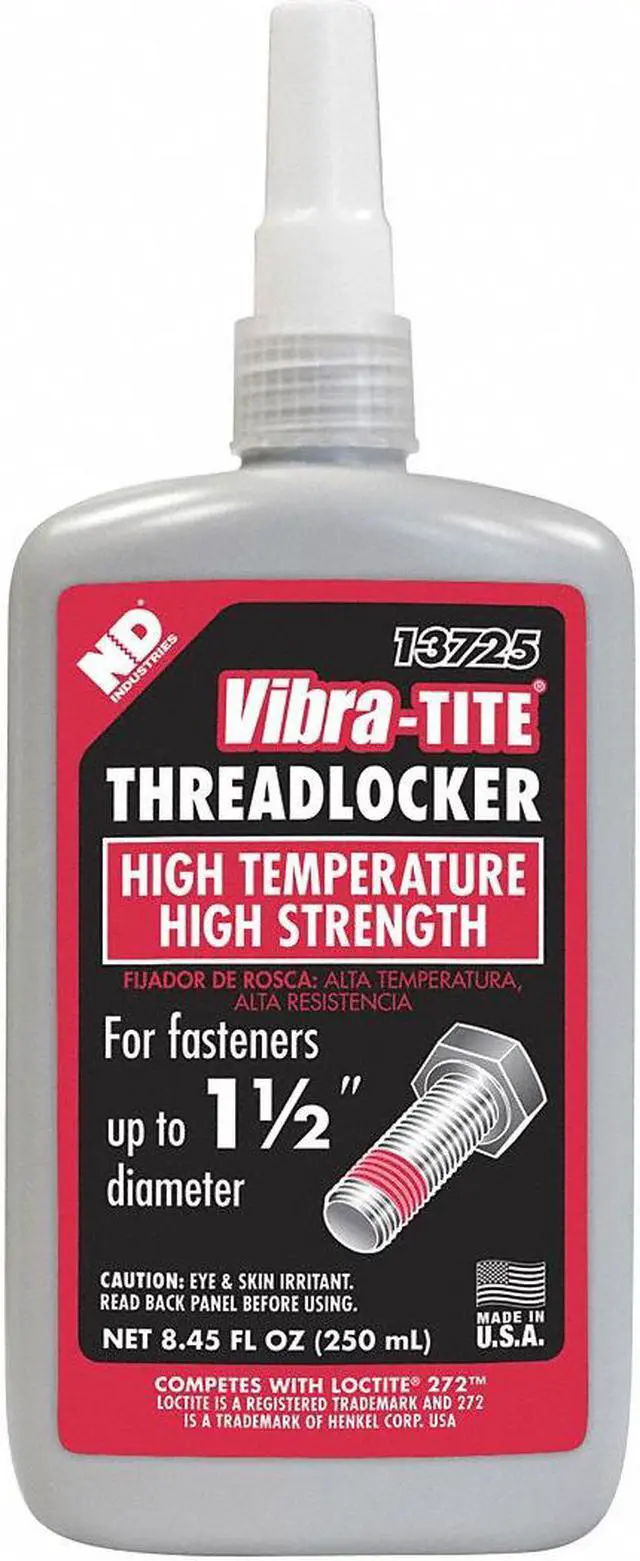 Main image of Vibra-tite 137 Series High-Strength Threadlocker, Red Liquid, 250mL Bottle 13725