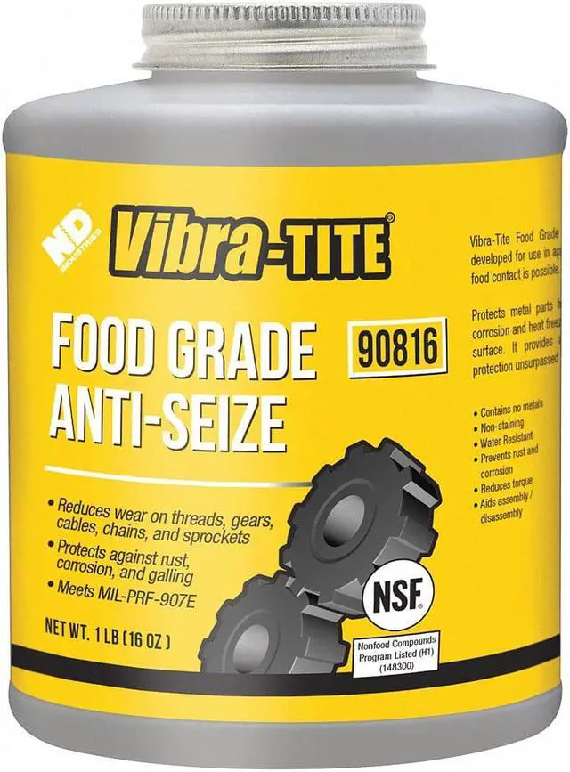 Main image of Metal-Free,  Food Grade Anti-Seize,  -65°F,  1800°F,  16 oz.,  Brush-Top Can