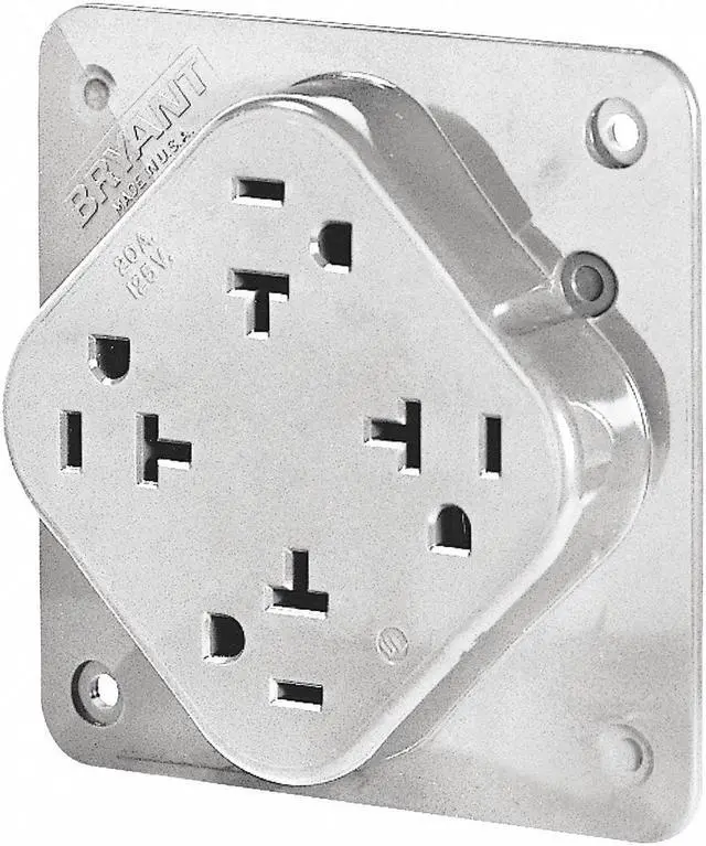 Main image of BRYANT 21254W 20A Quad Receptacle 125VAC 5-20R WH