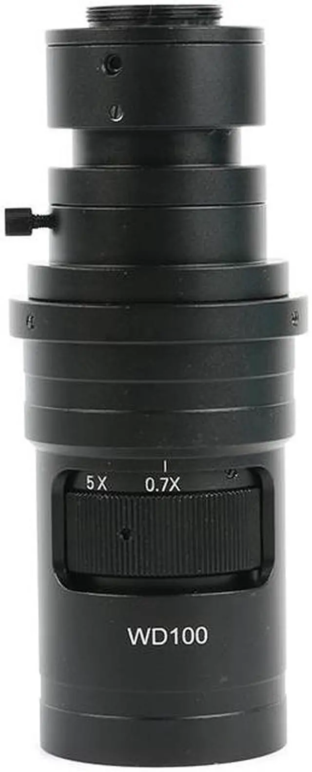 Main image of 10X-200X Zoom WD100 Continuously Variable 0.7X-5X Adjustable Magnification FHD C-mount Lens For HDMI VGA USB Microscope Camera