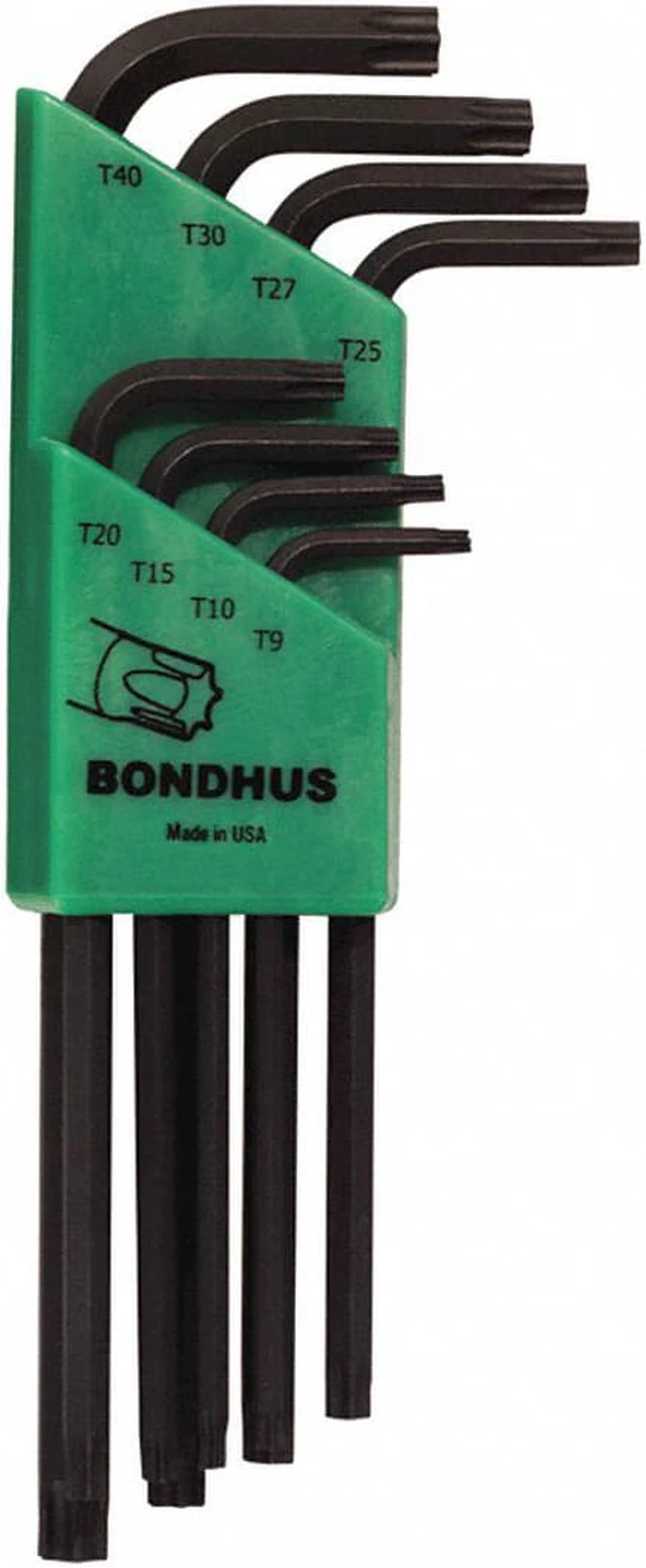 Alt view image 4 of 7 - Bondhus 31834 8-Piece Star Tipped L-Shaped Torx Wrench Set
