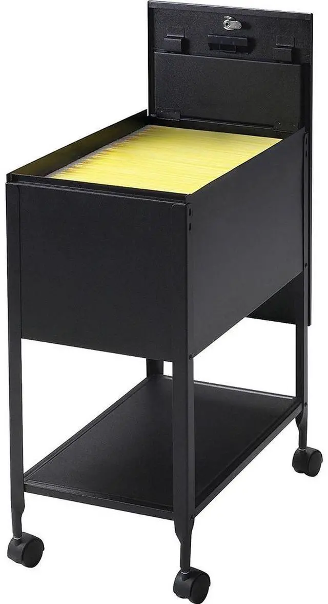 Alt view image 9 of 11 - Lorell Standard Mobile File Locking 13-1/2"x24-3/4"x28-1/4" BK 60177