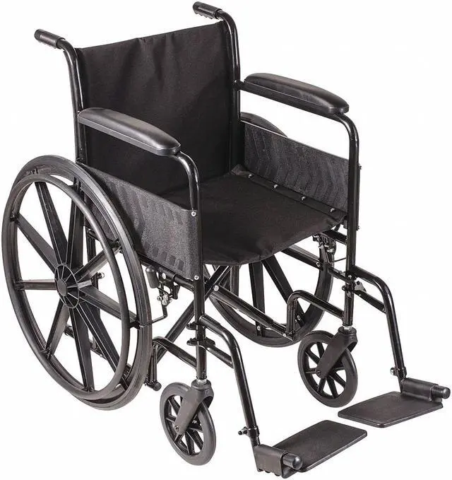 Alt view image 3 of 6 - DMI 503-0658-0200 Wheelchair,250 lb,18 In Seat,Silver
