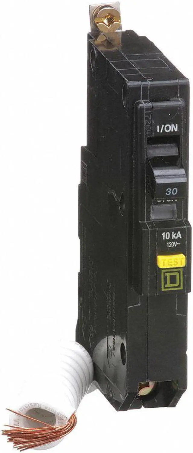 Main image of SQUARE D QOB130GFI Miniature Circuit Breaker, QO Series, 30A, 1 Pole, 120V AC,