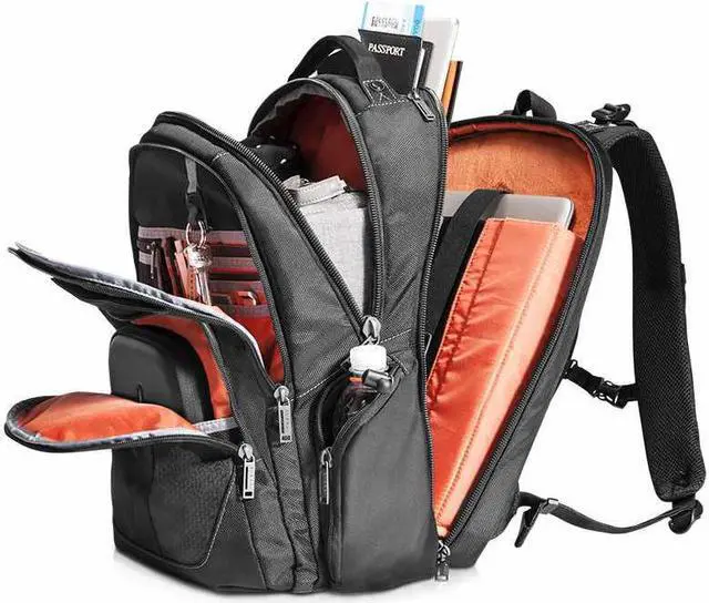 Alt view image 2 of 20 - Everki EKP121S15 15.6in Atlas Checkpoint Friendly Laptop Backpack Black