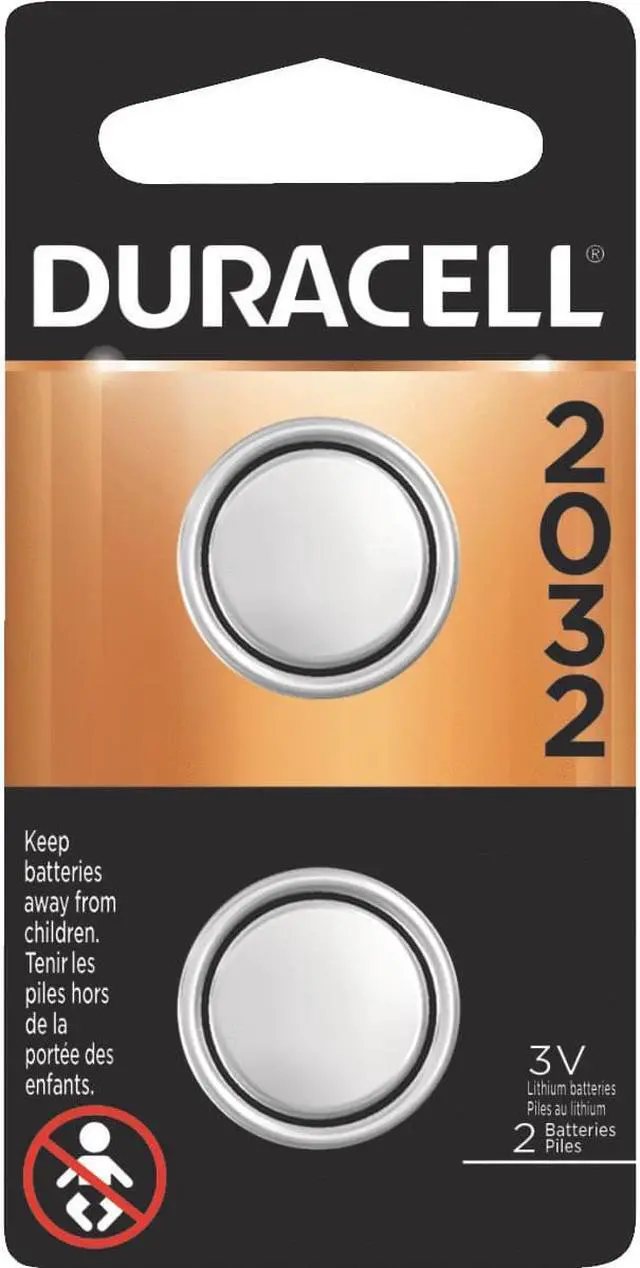 Alt view image 11 of 20 - DURACELL DL2032B2PK Coin Cell,2032,Lithium,3V,PK2