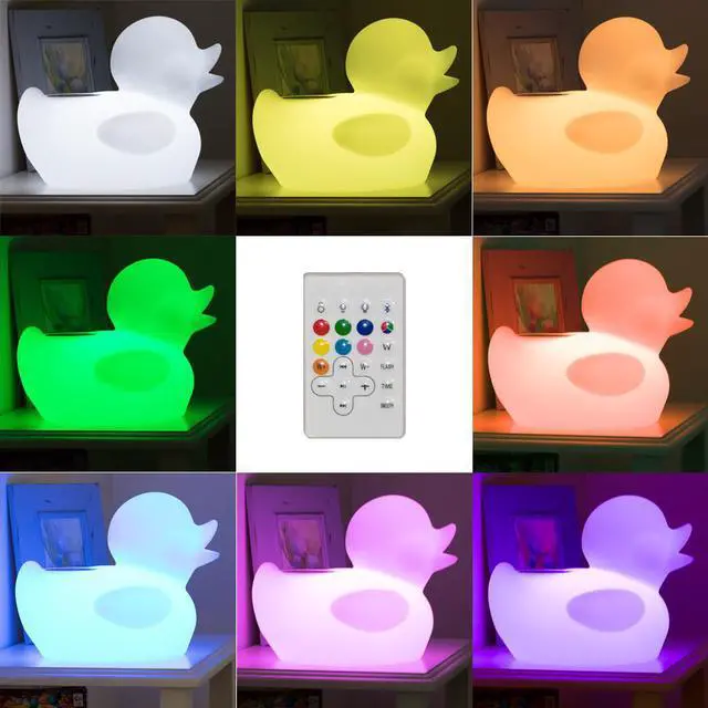 Alt view image 3 of 7 - Acoustic Audio Nightlight Bluetooth Duck Speaker Multi-Color Light Effects Water Speaker