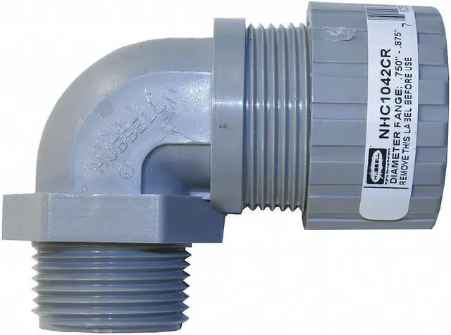 Alt view image 2 of 2 - HUBBELL WIRING DEVICE-KELLEMS NHC1042CR Liquid Tight Connector,1in,90 deg,Orchid