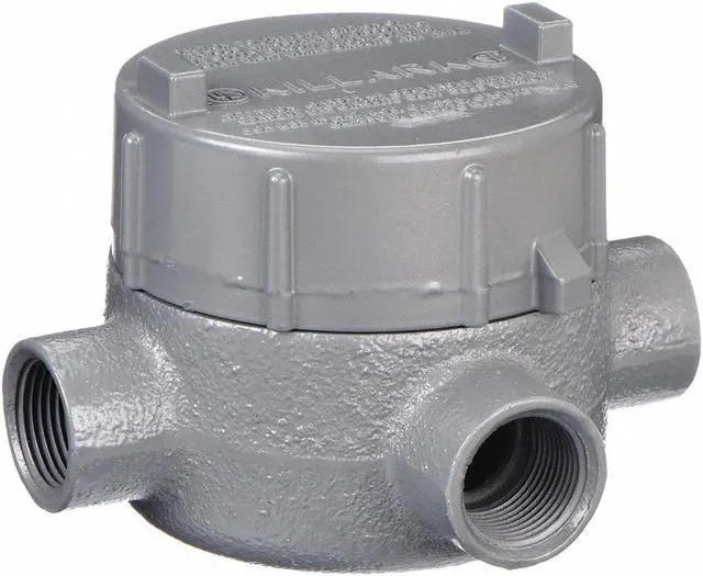 Main image of HUBBELL KILLARK GECTT-2M Conduit Outlet Body,Iron,T,3/4 In.