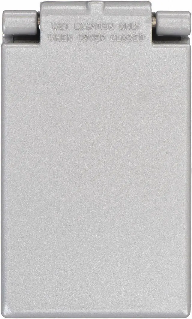 Main image of HUBBELL KILLARK FCL-GF Weatherproof Cover, 1 Gang, Aluminum, Duplex Receptacle
