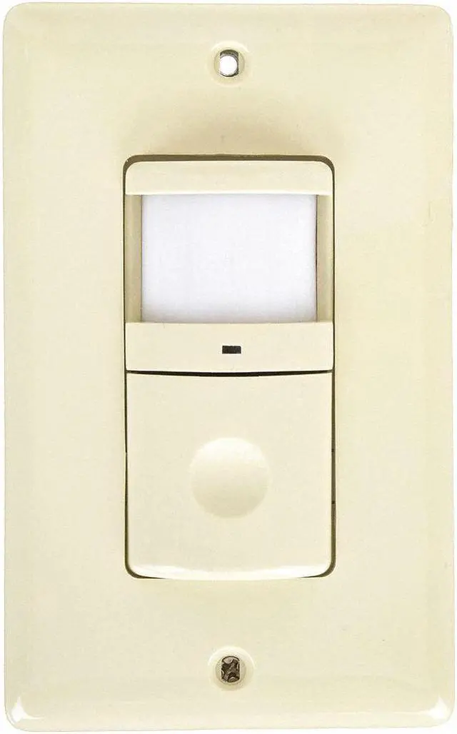 Alt view image 2 of 5 - HUBBELL WIRING DEVICE-KELLEMS WS1001NI Vacancy Sensor,PIR,1200 sq ft,Ivory