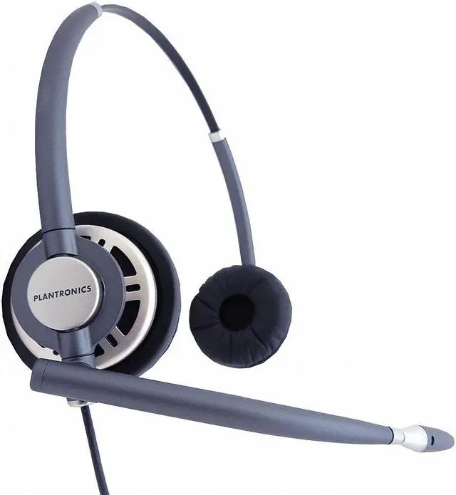 Alt view image 6 of 11 - Plantronics HW720 Binaural Headset - Stereo - Wired - Over-the-head - Binaural - Circumaural - Noise Cancelling Microphone - Black