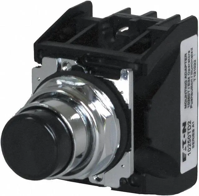 Main image of EATON 10250T708B Push Button with Contacts,Black,Extended