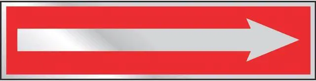 Main image of Hy-Ko Brushed Aluminum Sign, Arrow Right 402 Pack of 10