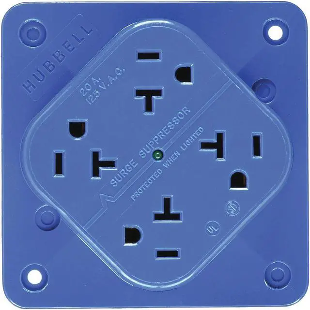 Main image of HUBBELL WIRING DEVICE-KELLEMS HBL420S Receptacle, 20 A Amps, 125V AC, Surface