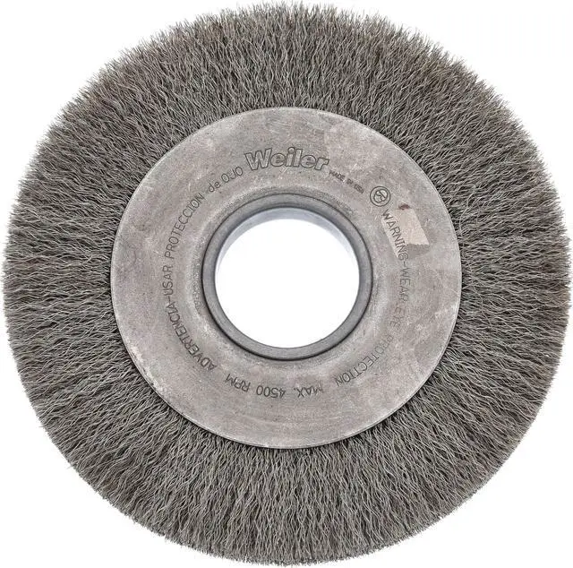 Alt view image 3 of 7 - WEILER 97428 Wire Wheel Wire Brush, Arbor, 8", 1" W