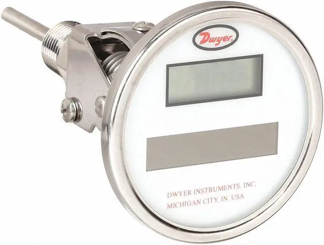 Alt view image 2 of 4 - DWYER INSTRUMENTS DBTA3181 Digital solar-powered bimetal thermometer, range -58