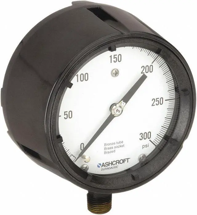 Main image of ASHCROFT 451279AS04L300# Process Pressure Gauge, 0 to 300 psi, 4 1/2 in Dial,