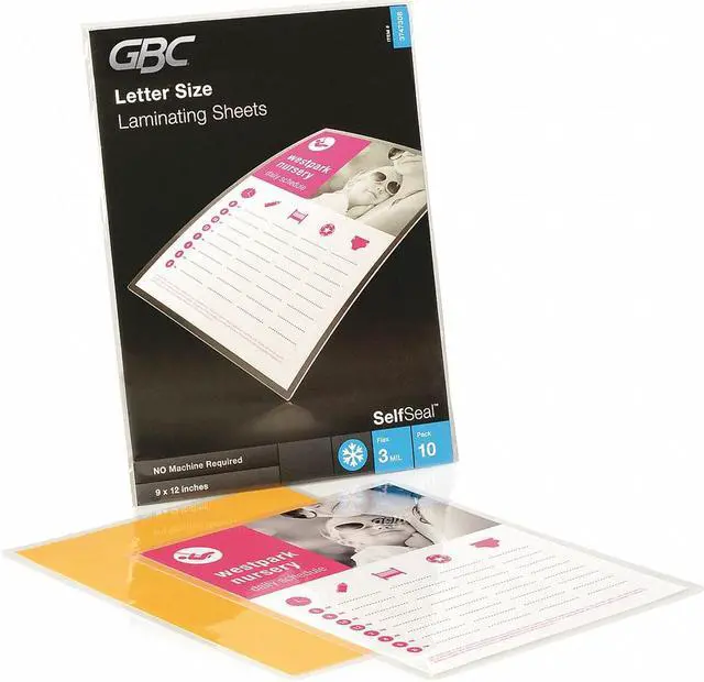 Main image of Gbc Laminating Sheets, 12x9 In., PK10 Gloss   3747308C