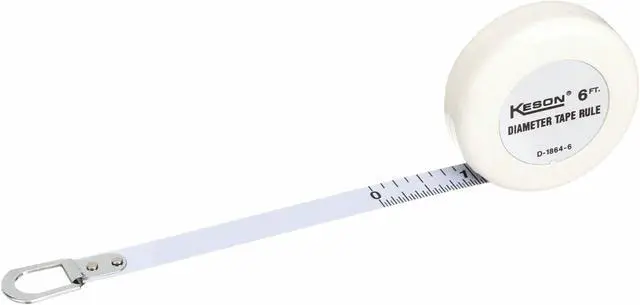 Alt view image 4 of 5 - KESON D18646 6 ft Wrap-a-Round/Diameter Tape Measures, 1/4 in Blade