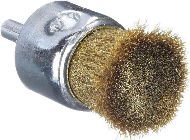 Alt view image 3 of 3 - WEILER 93805 Crimped Wire End Wire Brush, Brass, 1"