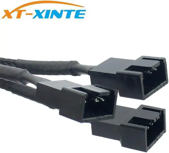 Alt view image 6 of 6 - 4Pin PWM 1 to 3 Ways Cooling Fan Power Supply Extension Cable Y Splitter Cord Multiplier Computer PC Chassis Cooed 22AWG 30cm