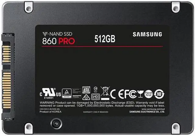 Alt view image 9 of 20 - Samsung - MZ-76P512E - Samsung TDSourcing 860 PRO MZ-76P512E - Solid state drive - encrypted - 512 GB - internal - 2.5 - SATA 6Gb/s - buffer: 512 MB - 256-bit AES - TCG Opal Encryption 2.0