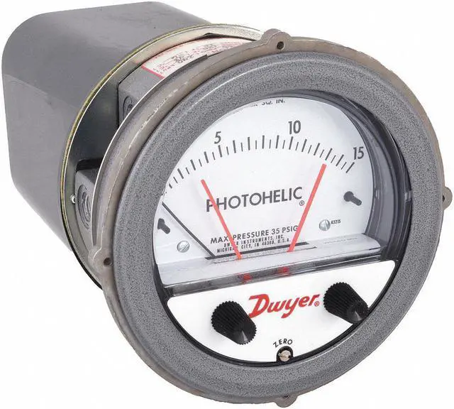 Main image of DWYER INSTRUMENTS A3215 Pressure switch/gage, range 0-15 psi, medium pressure
