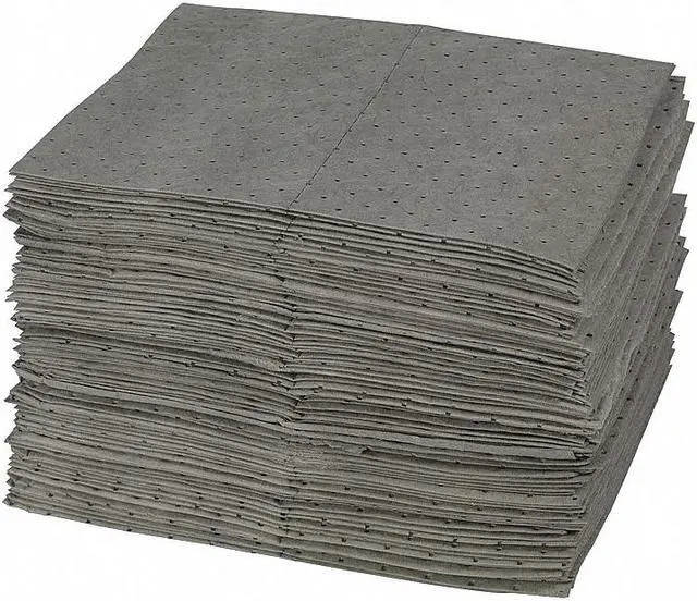 Main image of BRADY GP300 Sorbent Pad, 25 gal, 15 in x 19 in, Universal, Gray, Polypropylene