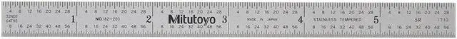 Main image of MITUTOYO 182-203 Steel Rule,Flexible,6 In,32/64/10/100ths