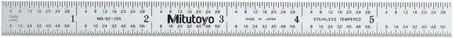 Main image of MITUTOYO 182-205 Steel Rule,Flexible,6In,32/64ths/0.5/1mm