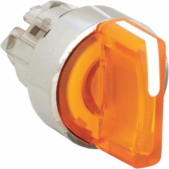 Alt view image 2 of 3 - SCHNEIDER ELECTRIC ZB4BK1253 Illum Selector Switch,2 Pos,22mm,Yellow