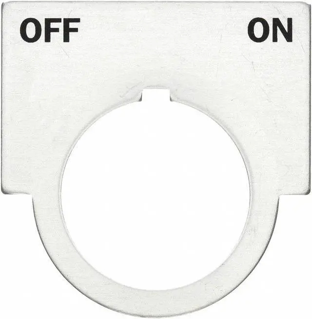 Main image of SIEMENS 52NL26 Legend Plate,Off-On,Brushed Aluminum
