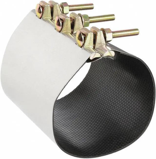 Alt view image 3 of 3 - ZORO SELECT 330-129 Repair Clamp,Three Bolt,5 In,304SS