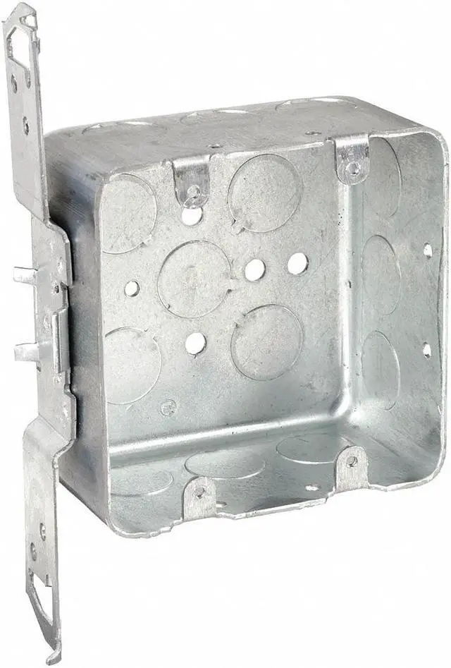 Alt view image 3 of 8 - RACO 681 Electrical Box, 30.3 cu in, Handy Box Type, 2 Gangs, Galvanized Steel,