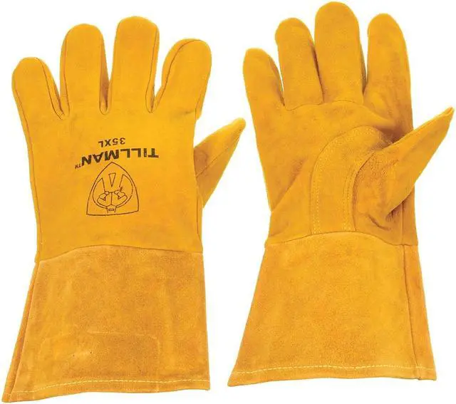 Alt view image 2 of 4 - Tillman 35 Top Grain Deerskin Foam Lined Thumb Strap MIG Welding Gloves, Large