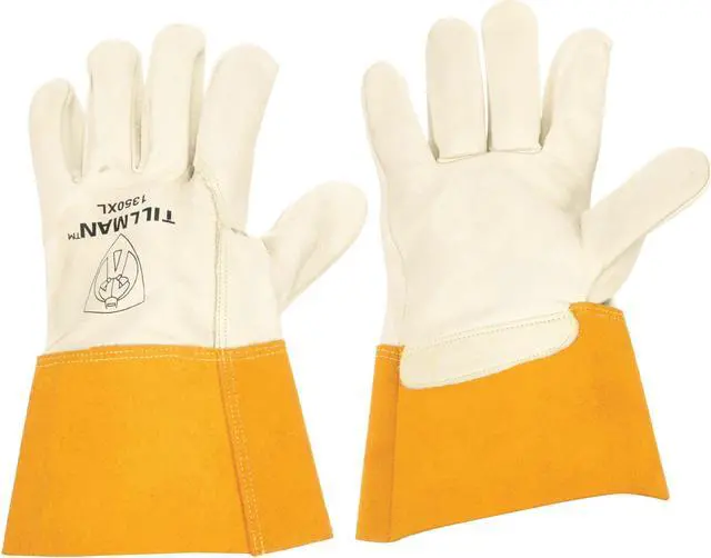 Alt view image 3 of 7 - Tillman 1350 Unlined Top Grain Cowhide MIG Welding Gloves 4" Cuff, X-Large