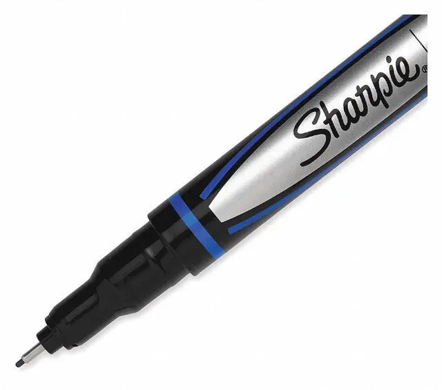 Alt view image 3 of 3 - Sharpie 1742664 Porous Point Pen Fine Pen Point Type - Blue Ink - Silver Barrel - 1 Each
