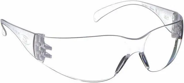 Alt view image 2 of 4 - 3M 11228 Clear Safety Glasses, Uncoated Lens, Clear Temple