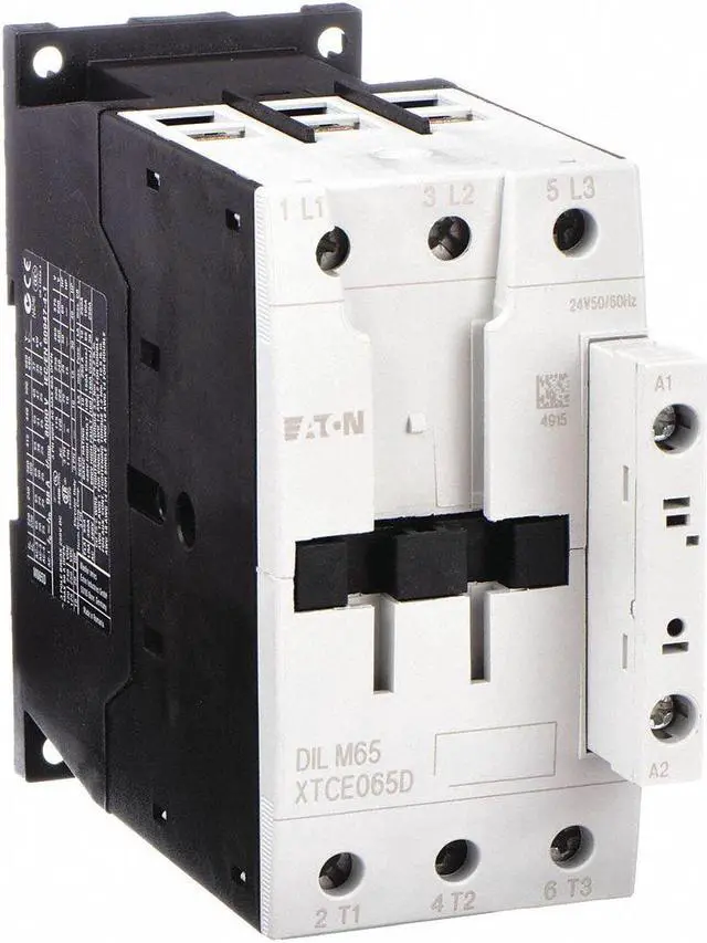 Alt view image 2 of 3 - EATON XTCE065D00A IEC Magnetic Contactor, No Auxiliary Contacts, 120V AC, 3 P,