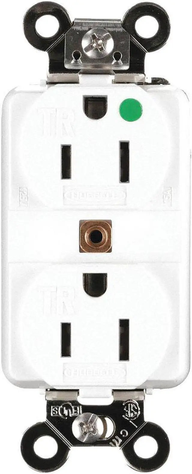 Main image of HUBBELL WIRING DEVICE-KELLEMS HBL8200SGWA 15A Duplex Receptacle 125VAC 5-15R WH