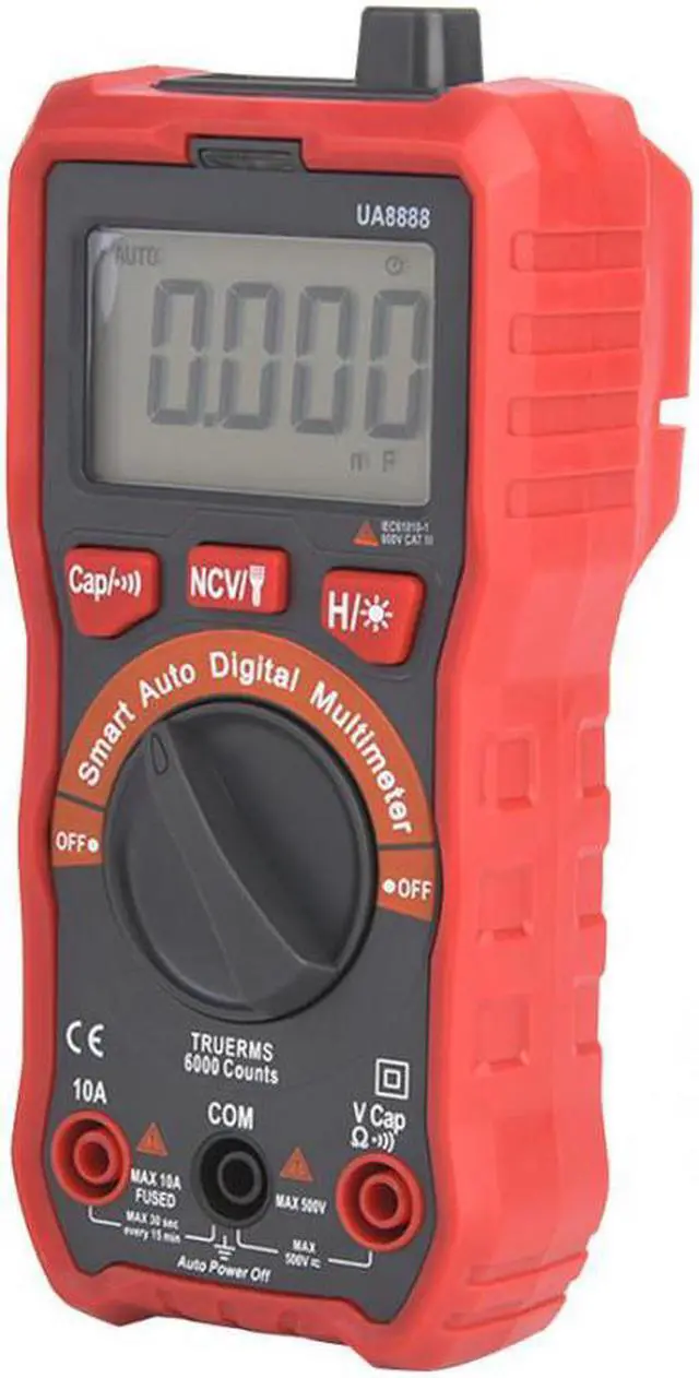 Alt view image 4 of 7 - UA8888 Red Backlight Display Automatic Digital Multimeter DC/AC Voltage Current Meter Multimetro Digital